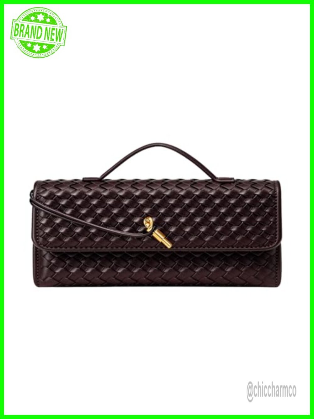 Vegan Leather Satchel Crossbody Handbag Evening Clutch Purse